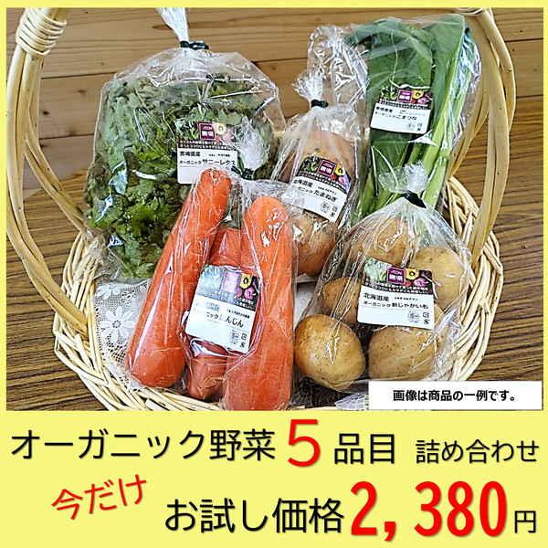 オーガニック野菜詰め合わせセットA(野菜5品目) : スーパー オーガニック野菜詰め合わせセットA(野菜5品目) : スーパー