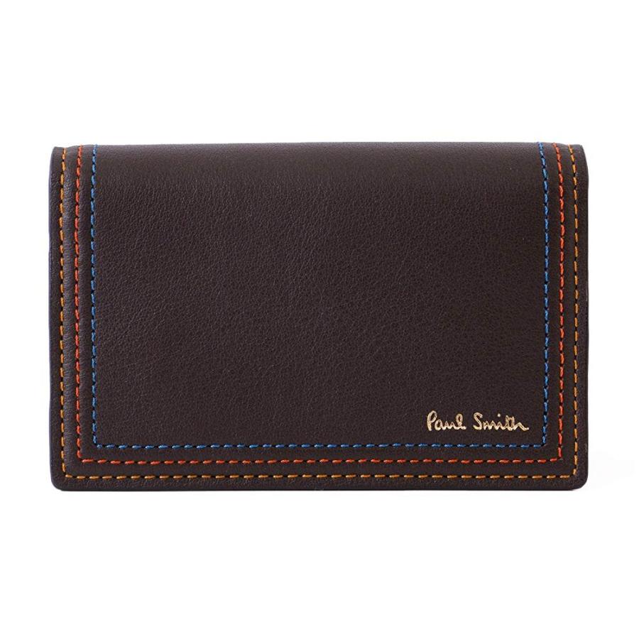 最適な価格 ポール スミス Paul Smith ストライプステッチ レザー カードケース ポールスミス 本革 カード入れ 名入れなし ブラウン 春物がお買い得 週末限定sale Www Skylanceronline Com