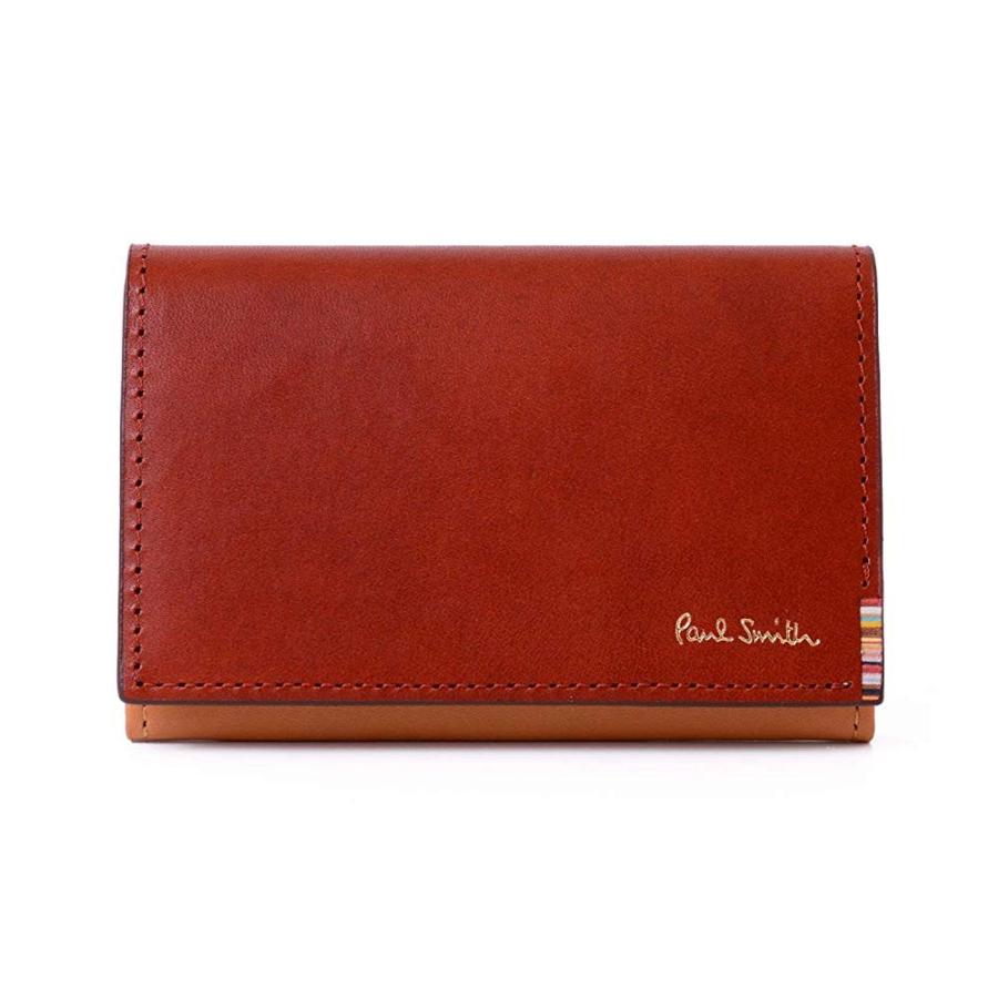 購入 品 ポールスミス Paul Smith 正規品 本革 カードケース マルチストライプタブ 名刺入れ ショップバッグ付き 8735 P092 名入れなし ダークブラウン 値段 販売 Fixinox Com Br