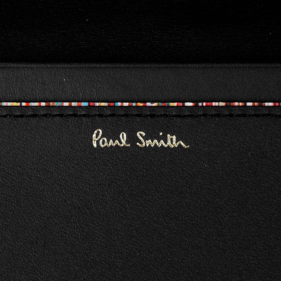 ポールスミス Paul Smith ミニエンボス かぶせ 長財布 メンズ ロング ウォレット 純正化粧箱 ショップバッグ付き BPS013
