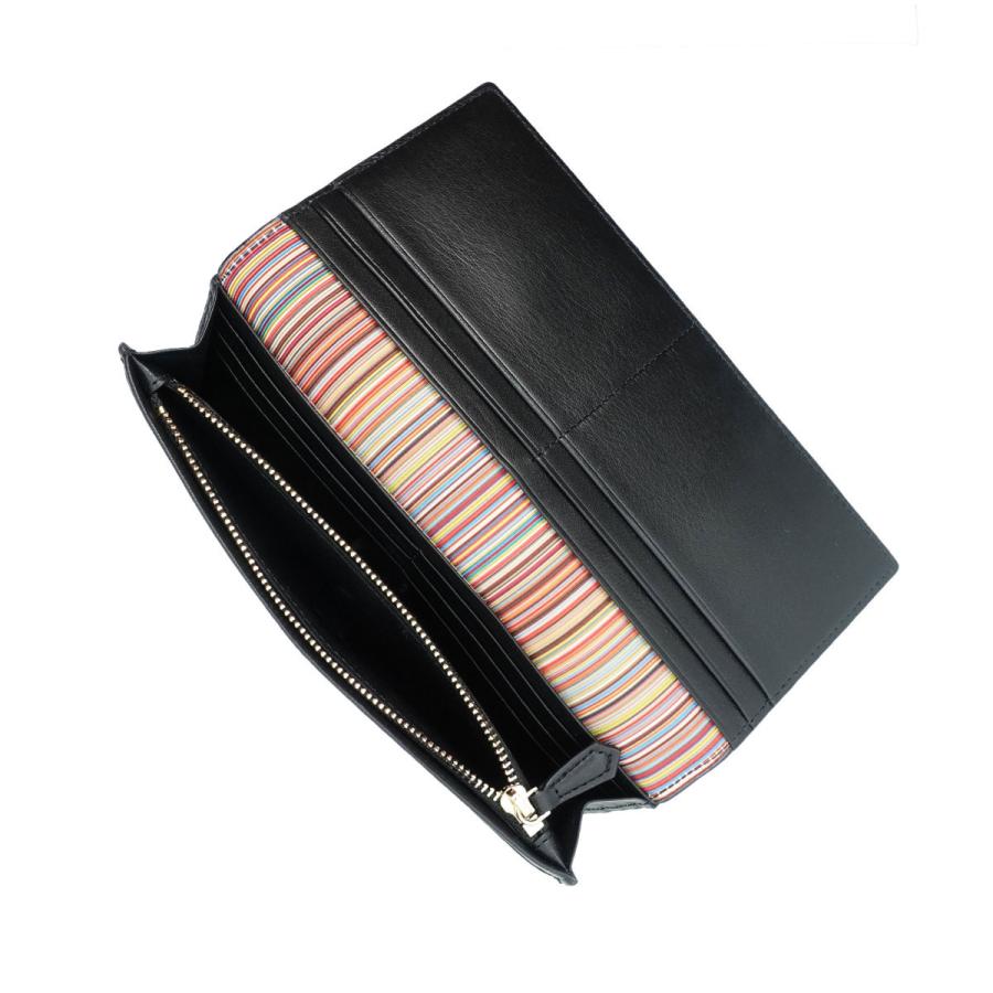 【名入れ専用】ポールスミス Paul Smith マルチストライプトリムインサイド かぶせ 長財布 メンズ ロング ウォレット フラップ ショップバッグ付き BPS206｜the-general-store｜08