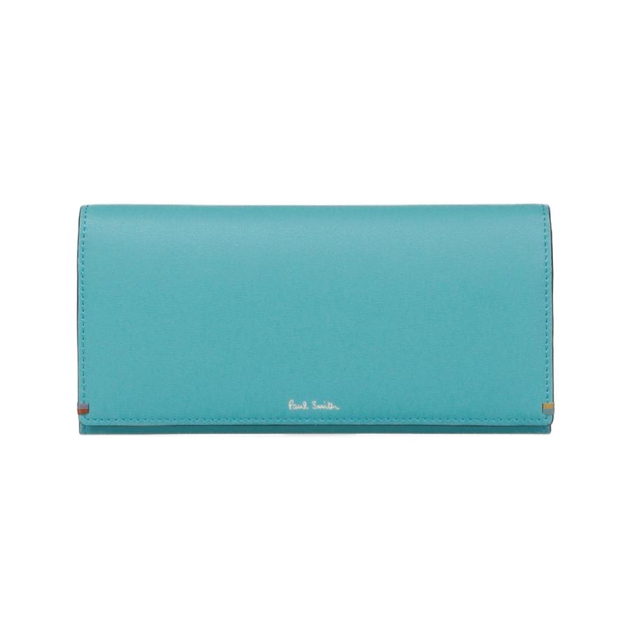 ポールスミス Paul Smith ハイライトステッチ フラップ かぶせ長財布 