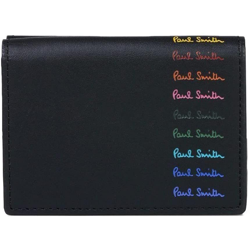 Paul Smith マルチカラードロゴ 3つ折り財布 ミニ財布 フラップ ウォレット 小銭入れ付き 純正化粧箱 ショップバッグ付き  883720 BPS325｜the-general-store