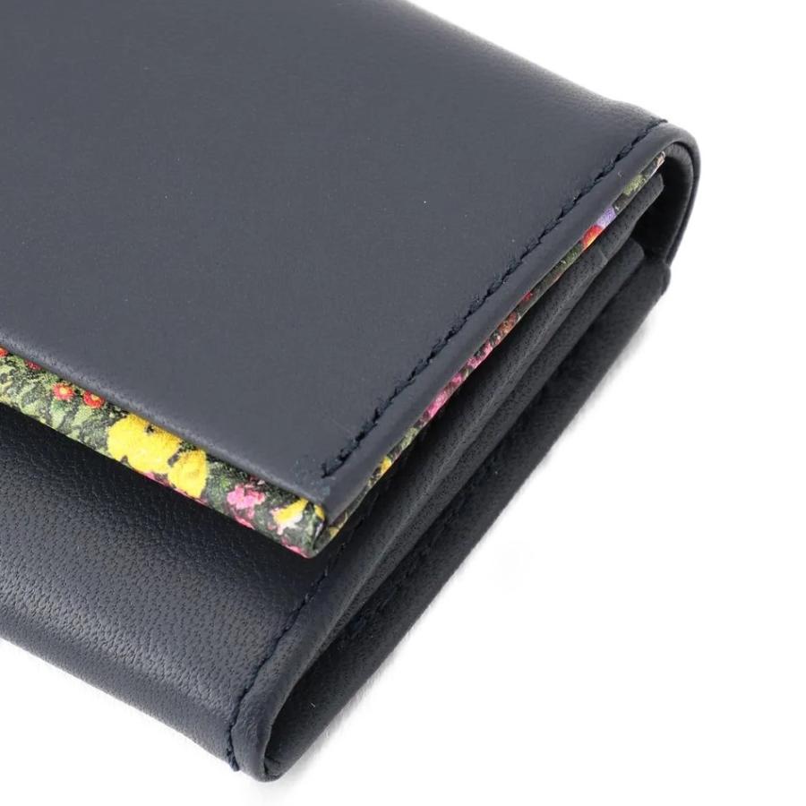 お手軽価格で贈りやすい ポールスミス 名刺入れ ガーデンフローラルトリム ネイビー Smith Paul 名刺入れ Revuemusicaleoicrm Org
