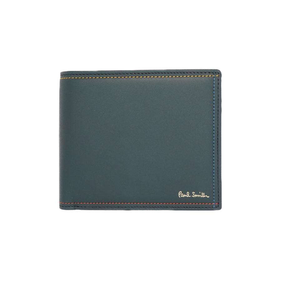 ポールスミス Paul Smith ブライトストライプステッチ 二つ折り財布 