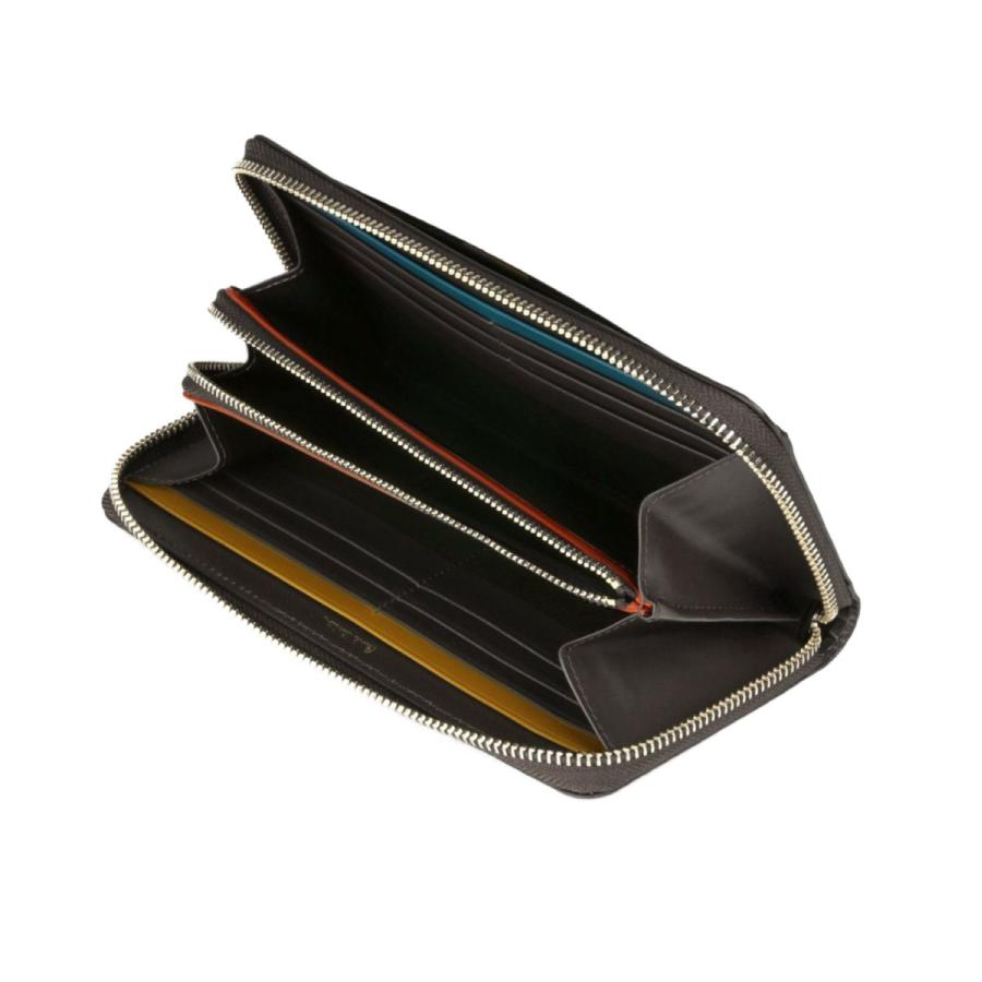 ポールスミス Paul Smith ブライトストライプトリム ラウンド 長財布 メンズ ロング ウォレット ラウンドファスナー 純正化粧箱 ショップバッグ付き PSQ073 ブライトストライプトリム ×