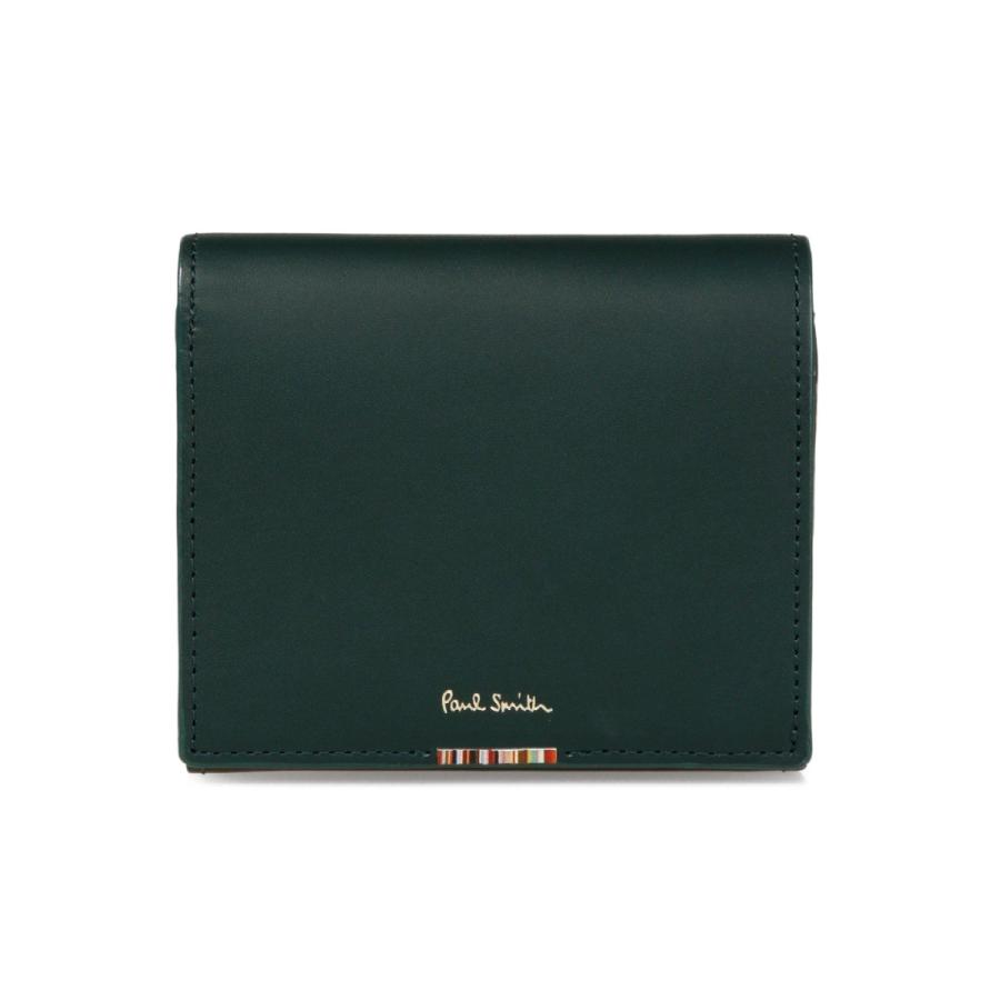 新品 ポールスミス 二つ折り財布 マルチストライプタブ カーキ メンズ