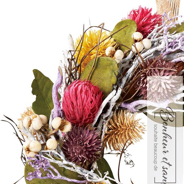 Natural ドライフラワーリース （キャンディカラー / Mサイズ