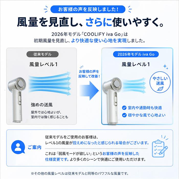 ハンディファン TORRAS COOLIFY iva Go ハンディクーラー 正規品 1年