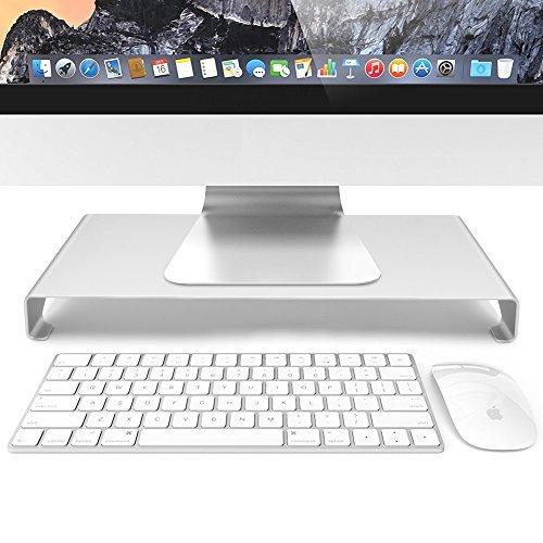 超人気 モニター台 パソコン台 机上台 モニタースタンド キーボード収納 アルミ製 幅40cm
