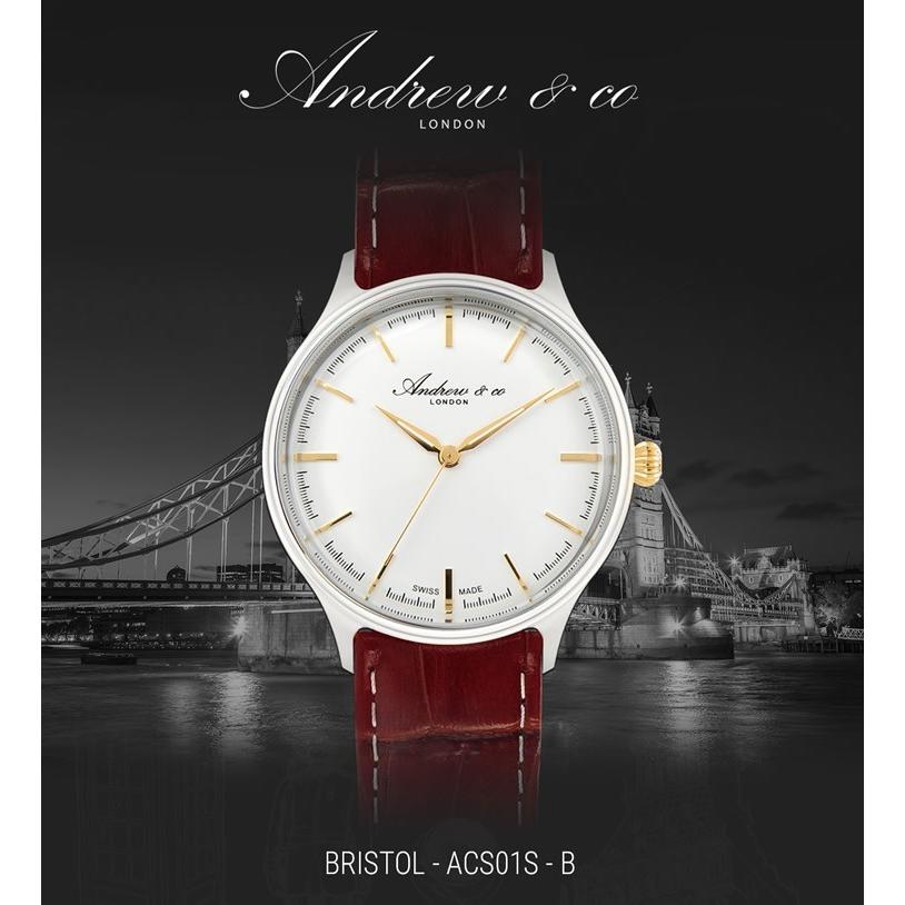 Andrew＆co アンドリューアンドコー スイス製 腕時計 メンズ レザーベルト 革 シンプル ブランド メイドインスイス｜the-hacienda｜05