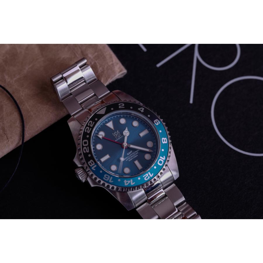 HYAKUICHI ヒャクイチ 101 機械式腕時計 GMT 左リューズ HYAKUICHI ヒャクイチ 101 機械式腕時計 GMT 左リューズ