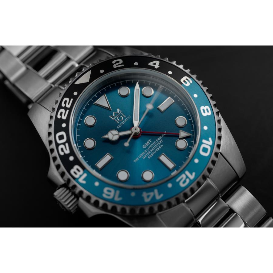 HYAKUICHI ヒャクイチ 101 機械式腕時計 GMT 左リューズ HYAKUICHI ヒャクイチ 101 機械式腕時計 GMT 左リューズ