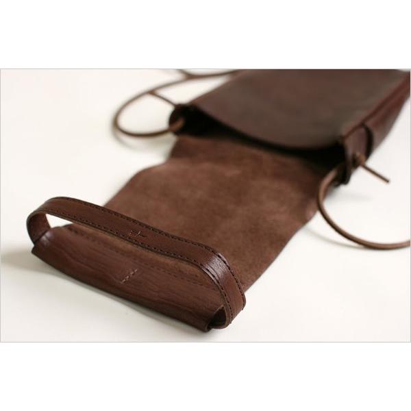 エムピウ m+ レザー ショルダーバッグ ブラウン m+（エムピウ） ポーチ pouch Lサイズ ミニショルダーバッグ バッグ 鞄