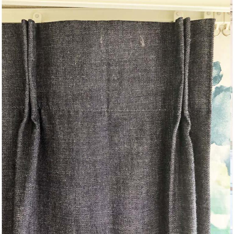 カーテン デニム おしゃれ ドレープカーテン denim  井原 デニム 岡山 本物のデニム 青 ブルー ジーンズ 2倍ヒダ |  | 04