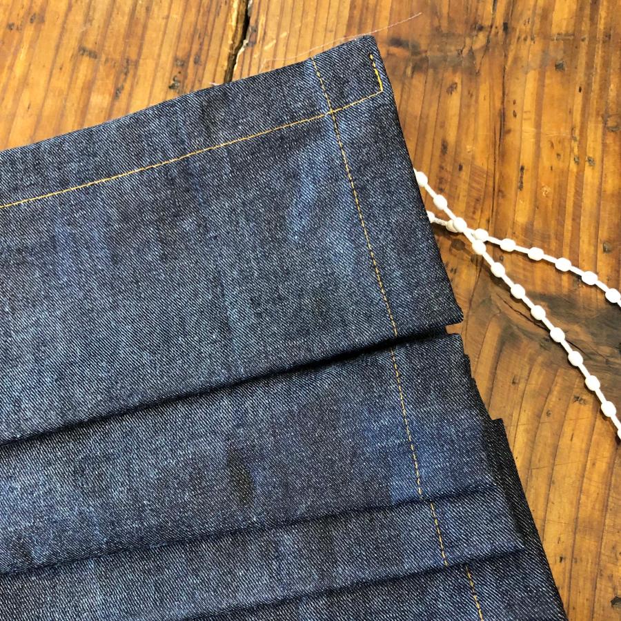 カーテン デニム おしゃれ プレーンシェード インディゴデニム denim  井原 デニム 岡山 本物のデニム 青 ブルー ジーンズ |  | 02