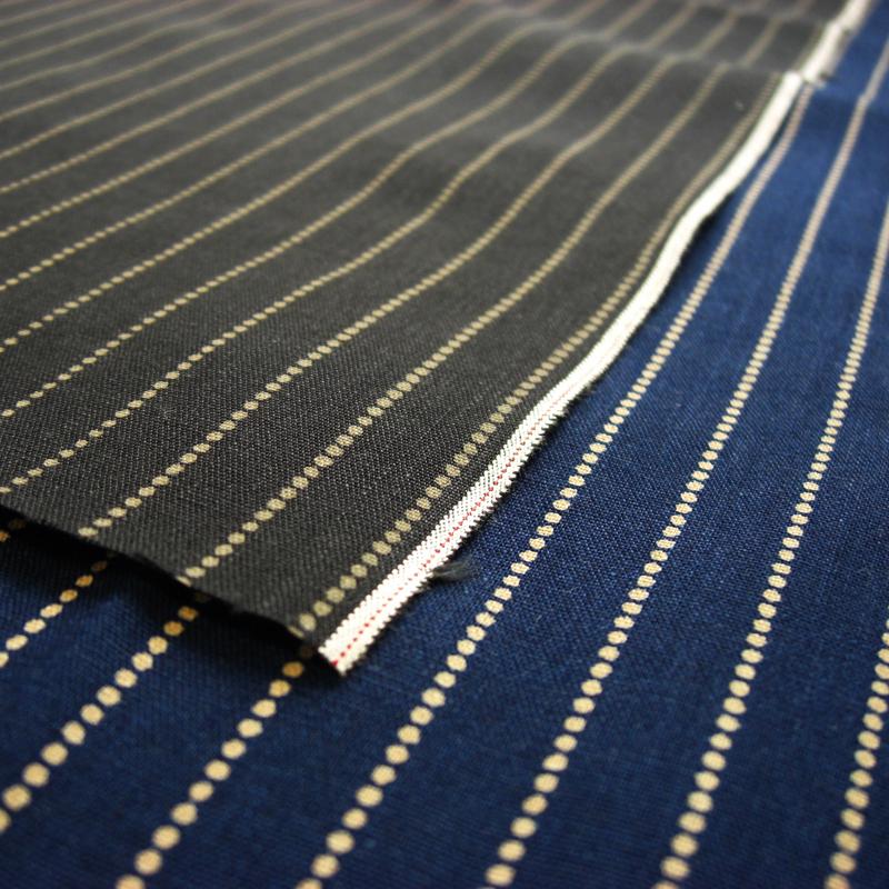 デニム 生地 布 コットン 綿 ハンドメイド ウォバッシュストライプ