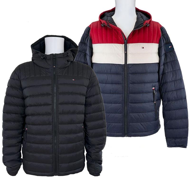 並行輸入品】 TOMMY HILFIGER NYLON HOODED PACKABLE PUFFER 150AN555 