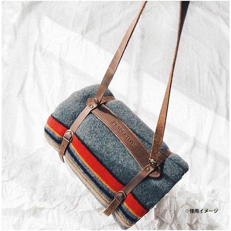 PENDLETON ペンドルトン キャリー レザー バンド 2WAY 持ち運び ブランケット 大判 ひざ掛け アウトドア キャンプ Premium Large Leather Carrier｜the-importshop｜06