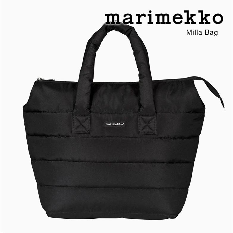 marimekko MILLA ブラック トートバッグ　マリメッコ　ミラ marimekko Marimekko マリメッコ Milla トートバッグ レディース