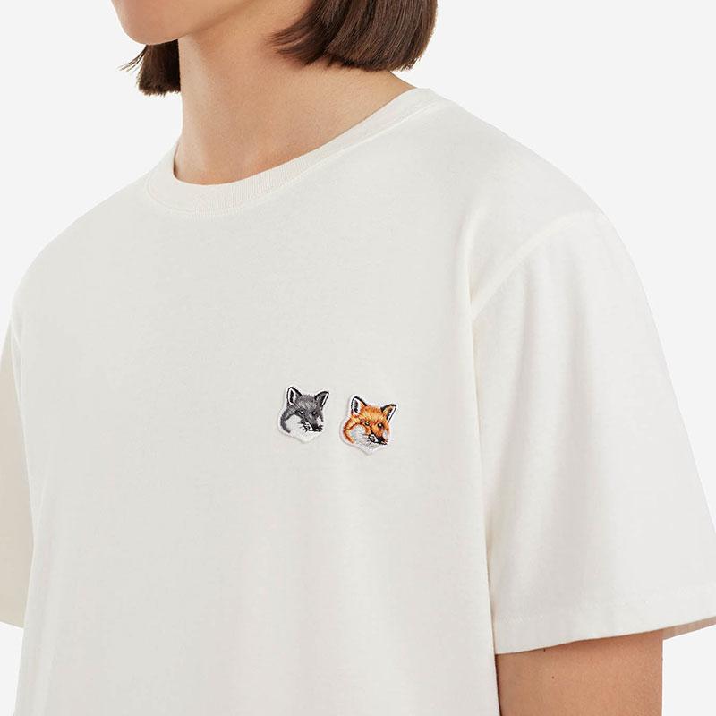 MAISON KITSUNE メゾン キツネ DOUBLE FOX HEAD CLASSIC TEE T MAISON KITSUNE メゾン キツネ DOUBLE FOX HEAD CLASSIC TEE T