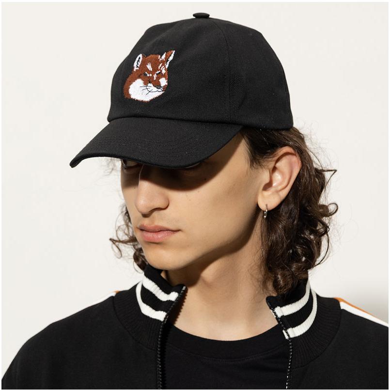 MAISON KITSUNE メゾン キツネ LARGE FOX HEAD EMBROIDERY 6P CAP HU06118WW0007 帽子 キャップ ワンポイント 刺繍 ギフト｜the-importshop｜08