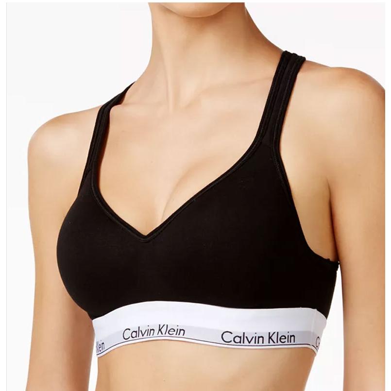 【カップ付き】Calvin Klein PADDED BRALETTE QF1654 カルバンクライン インナー ブラジャー ブラ ブラック  グレー ノンワイヤー ロゴ レディース 下着｜the-importshop｜10