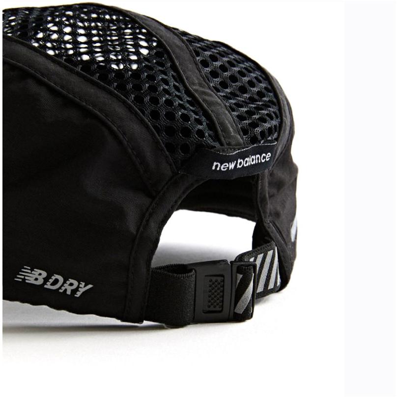 ニューバランス Running Stash Hat ブラック キャップ メンズ ランニングキャップ メッシュ ポケット付き 速乾 ハンズフリー