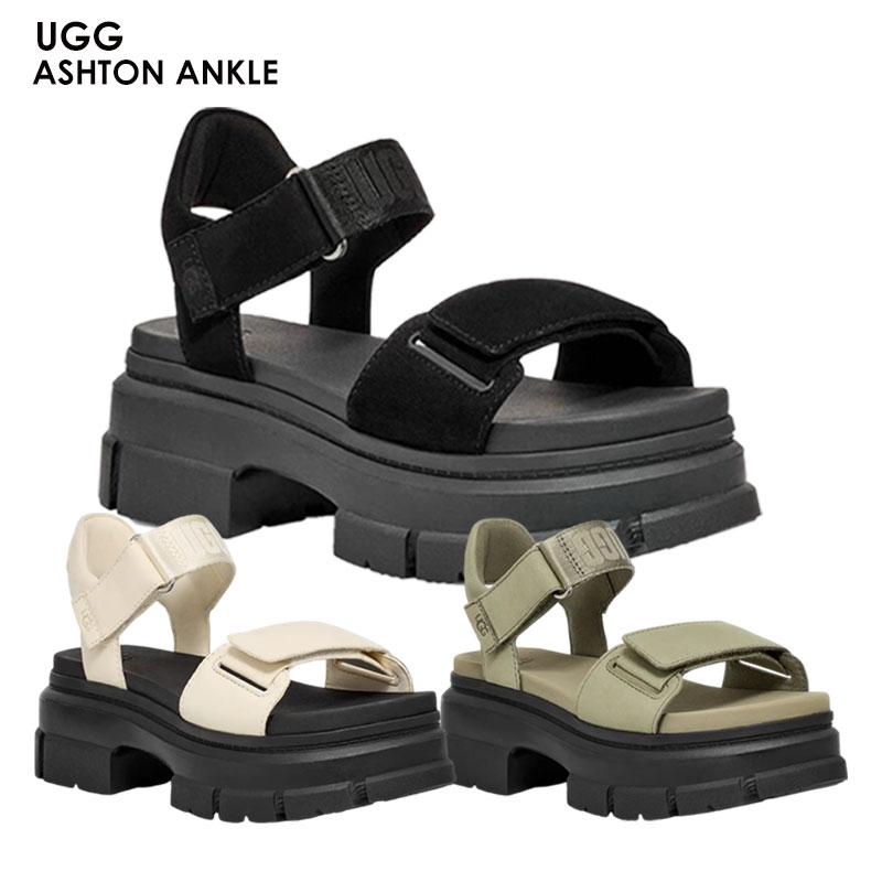 【UGG】ASHTON ヌバック ラバーソール 厚底 一日快適 サンダル 並行輸入品】 UGG アグ 1136764 W ASHTON ANKLE アシュトン