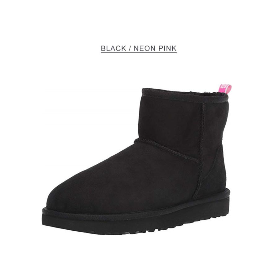 UGG ブラック　モカシン UGG アグ CLASSIC MINI II GRAPHIC LOGO 1110083 ムートンブーツ