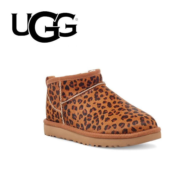 通販 ugg ヒョウ柄ブーツ UGG アグ CLASSIC ULTRA MINI LEOPARD ブーツ