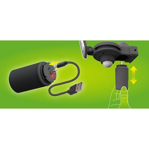 musashi（ムサシ） 5W×3灯スライド型LED充電式センサーライト LED
