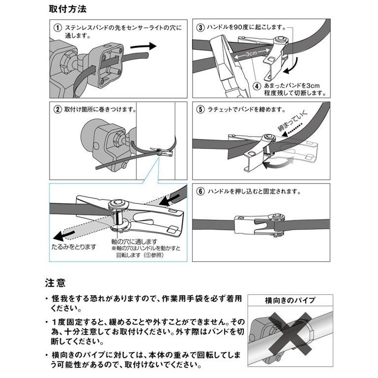 RITEX センサーライト取付用ステンレスバンド SP-7【メール便 RITEX センサーライト取付用ステンレスバンド SP-7【メール便