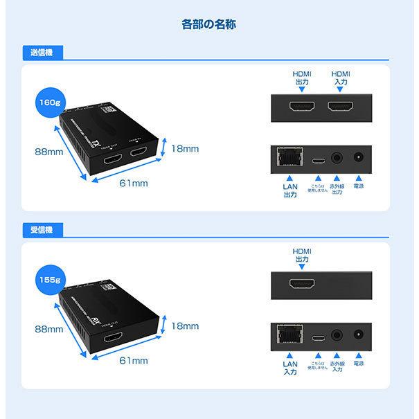 4K60Hz HDR規格対応 HDMI 50m延長機　HDMI EXTENDER 50M　TEHDMIEX50-4K60｜the-king-shop｜12