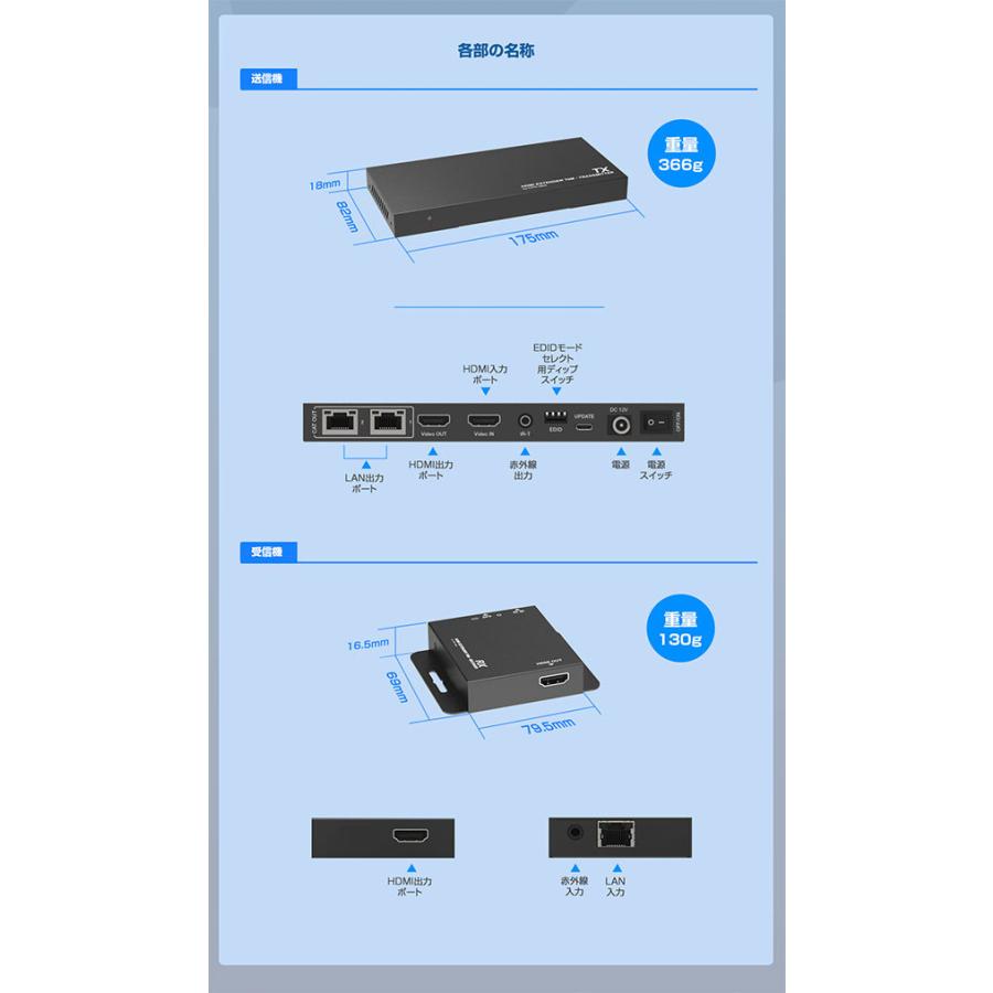 TEC（テック） 4K30Hz対応HDMI延長2分配器 TEHDSPEX70 : セキュリティ