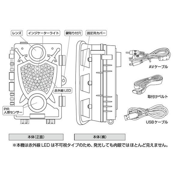 2.4インチ液晶モニター内蔵トレイルカメラ ラディアント2K TL-8000DTK