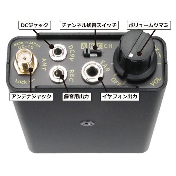 UHF専用3チャンネル受信機 外部電源入力端子付 UZ-10 : セキュリティ王