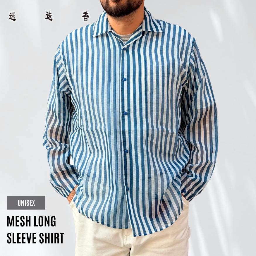迷迭香 マンネンロウ MESH LONG SLEEVE SHIRT メッシュ ロングスリーブ