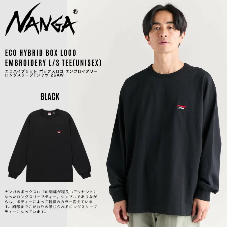 NANGA（ナンガ） 長袖Tシャツ エコハイブリッド ボックスロゴ エン