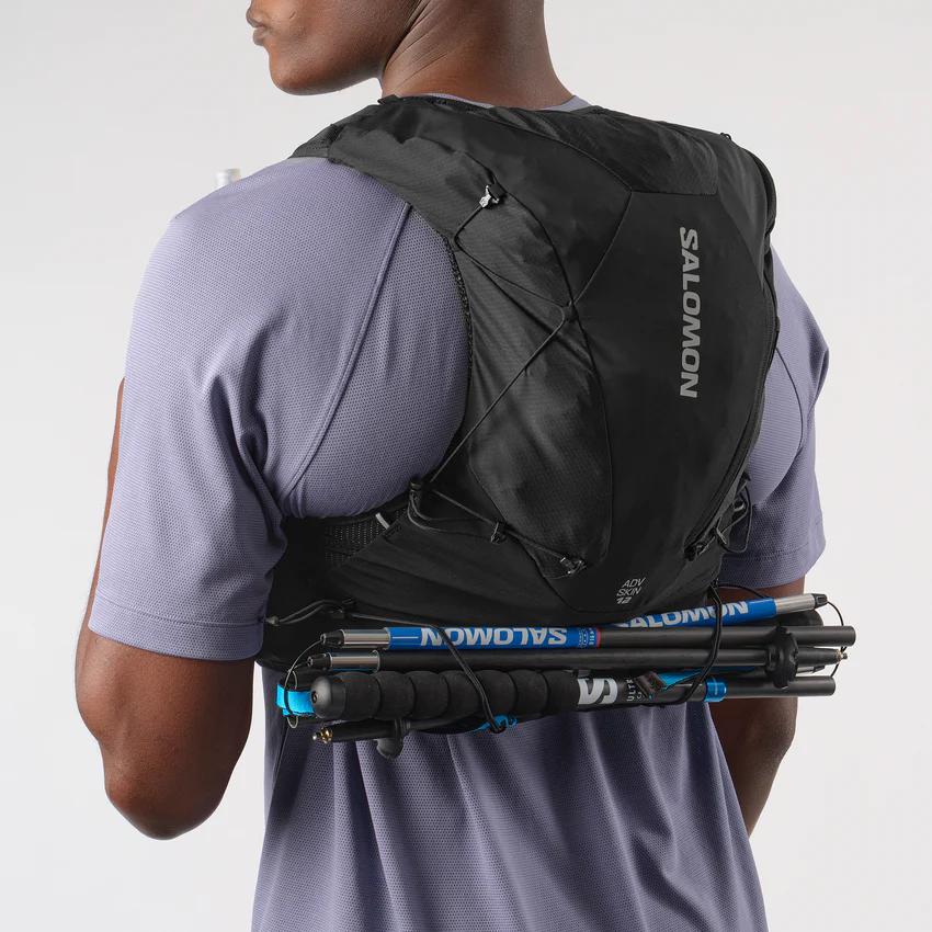 【極美品】Salomon ADV SKIN 12 12L トレラン ザック SALOMON（サロモン） SALOMON ADV SKIN 12 セット トレイルランニング