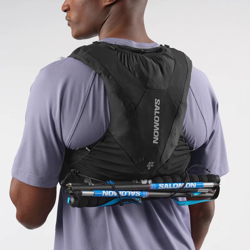 【新品未使用】サロモン ADV SKIN 5 SET BLK Lサイズ SALOMON（サロモン） SALOMON ADV SKIN 5 セット トレイルランニング