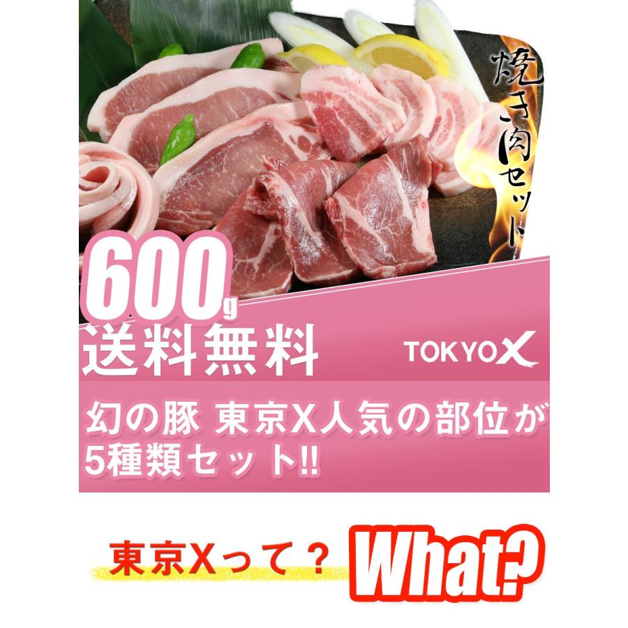 TOKYO X 送料無料 焼肉セット 600g 幻の豚肉 東京X トウキョウ
