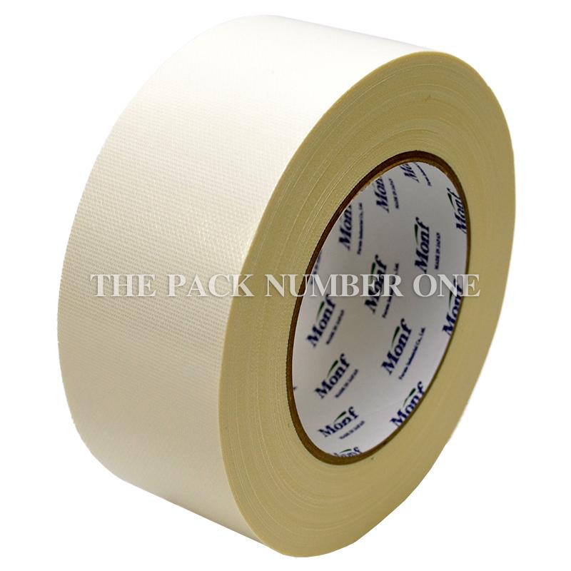 古藤 Monf 8002 白（単品）50mm×25m（工事用布粘着テープ） : パック