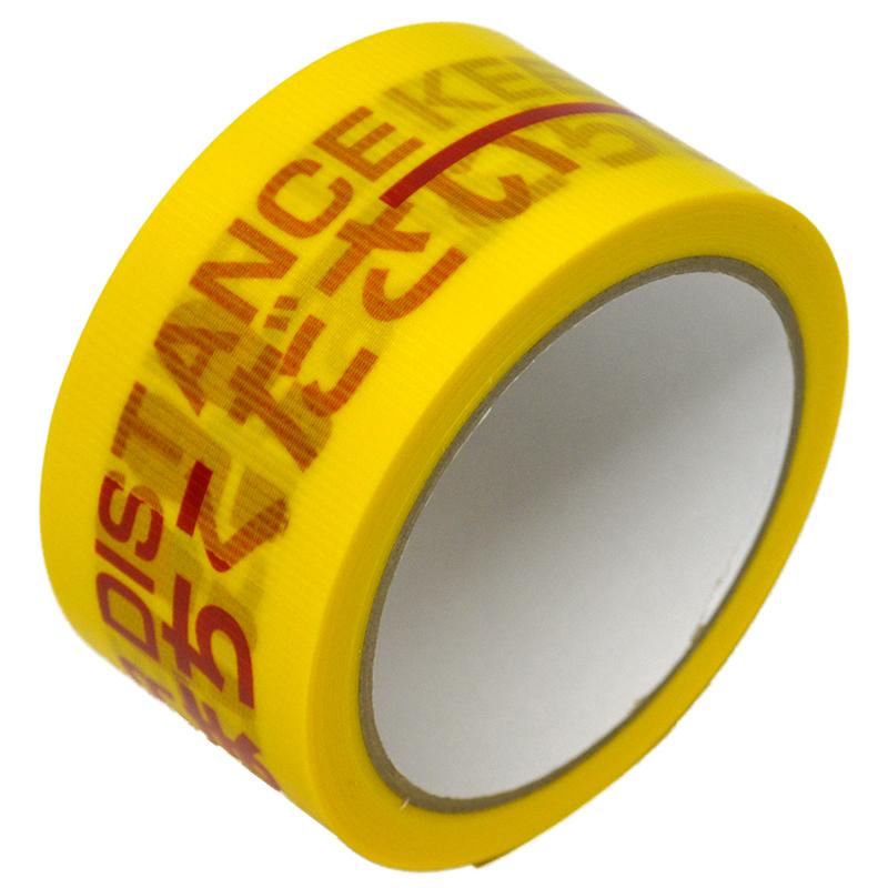 ソーシャルディスタンス対策　オリジナル　SD　黄色　50mm×25m（500mmピッチ）1ケース（30入り）（こちらでお待ちください）　養生テープ