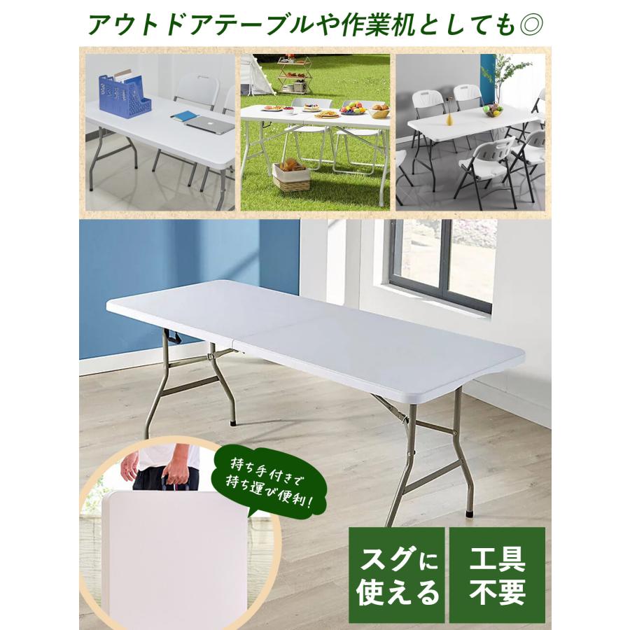 作業台 ワークテーブル 折りたたみ 180cm×74cm デスク 業務用 DIY 大工