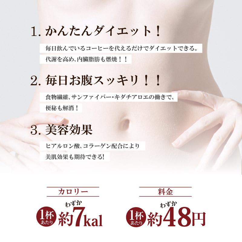 3個セット ダイエットコーヒー 粉 効果 珈琲 痩せるコーヒー 置き換え