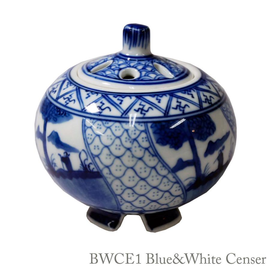 THE-SECRET-GARDEN Blue & White 香炉 シノワズリ 青白陶器 リラックス