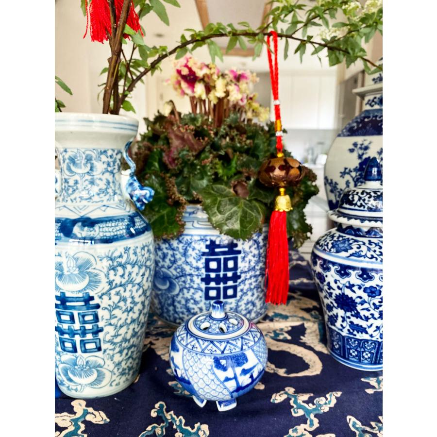 THE-SECRET-GARDEN Blue & White 香炉 シノワズリ 青白陶器 リラックス