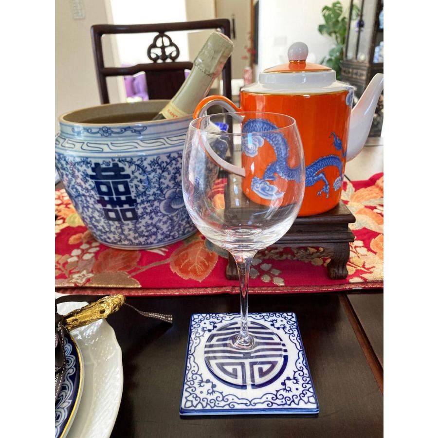 シノワズリ　アンティーク？　ダブルハピネス　桶 楽天市場】【送料無料】THE-SECRET-GARDEN Blue & White 囍 双喜