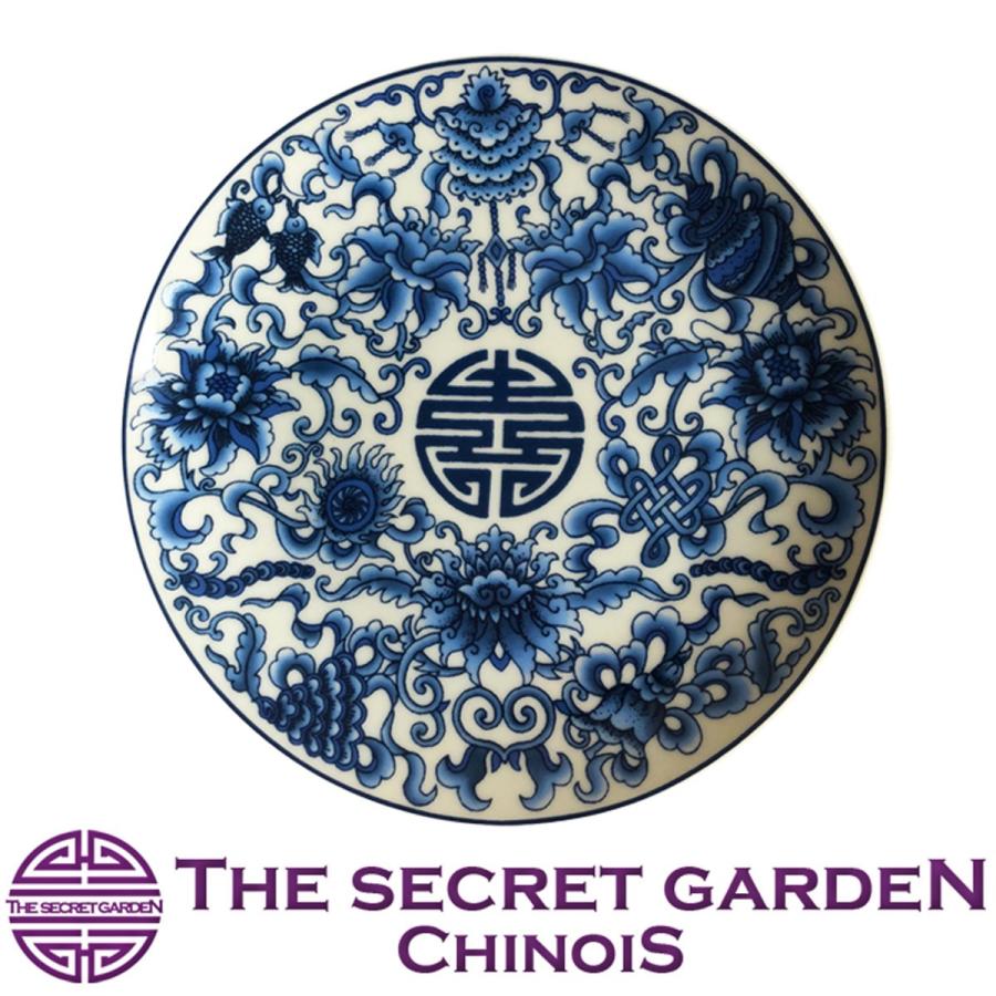THE-SECRET-GARDEN シノワズリ 景徳鎮 お皿 青白陶器 プレート THE-SECRET-GARDEN シノワズリ 景徳鎮 お皿 青白陶器 プレート